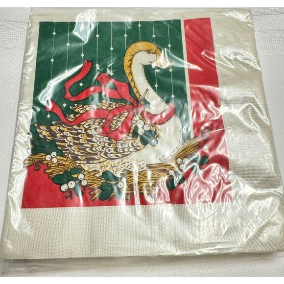 New Vtg Christmas Luncheon Napkins 4 Packs 13” x 13” Artfaire Hallmark CA Reed - Picture 2 of 8